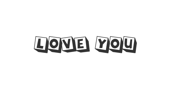 Love You font thumb
